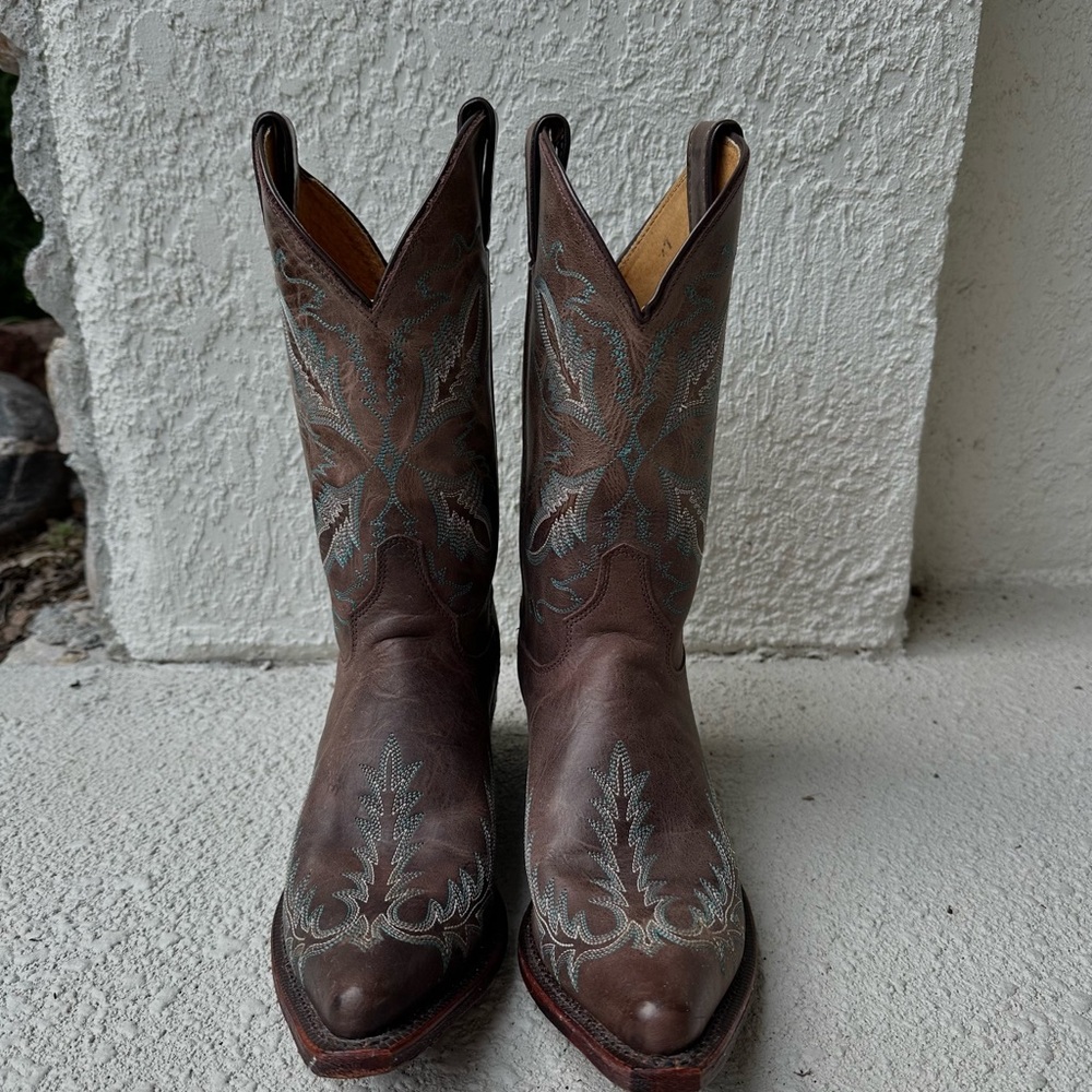 Justin Brown Western Cowboy Boots